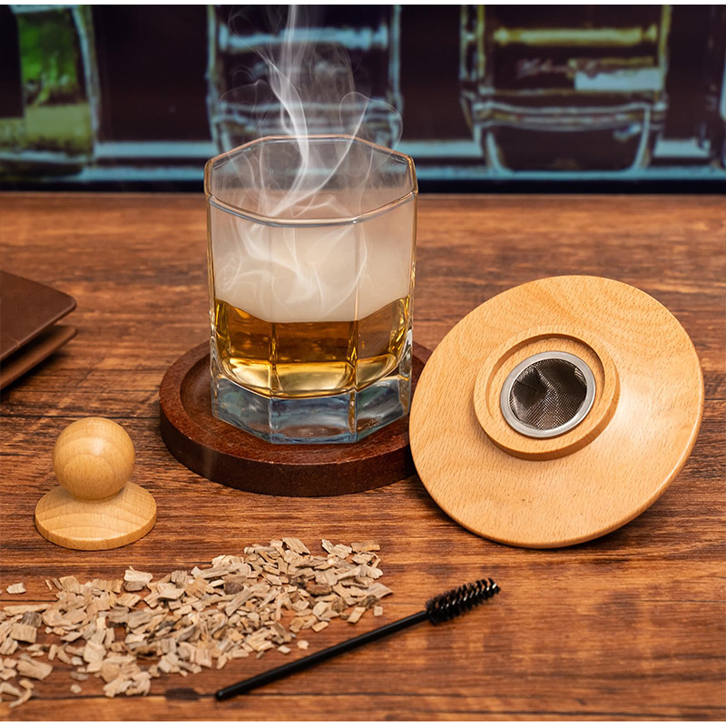 Smoker Box Wood Chip - Premium Whiskey Cocktail Smoker Kit with