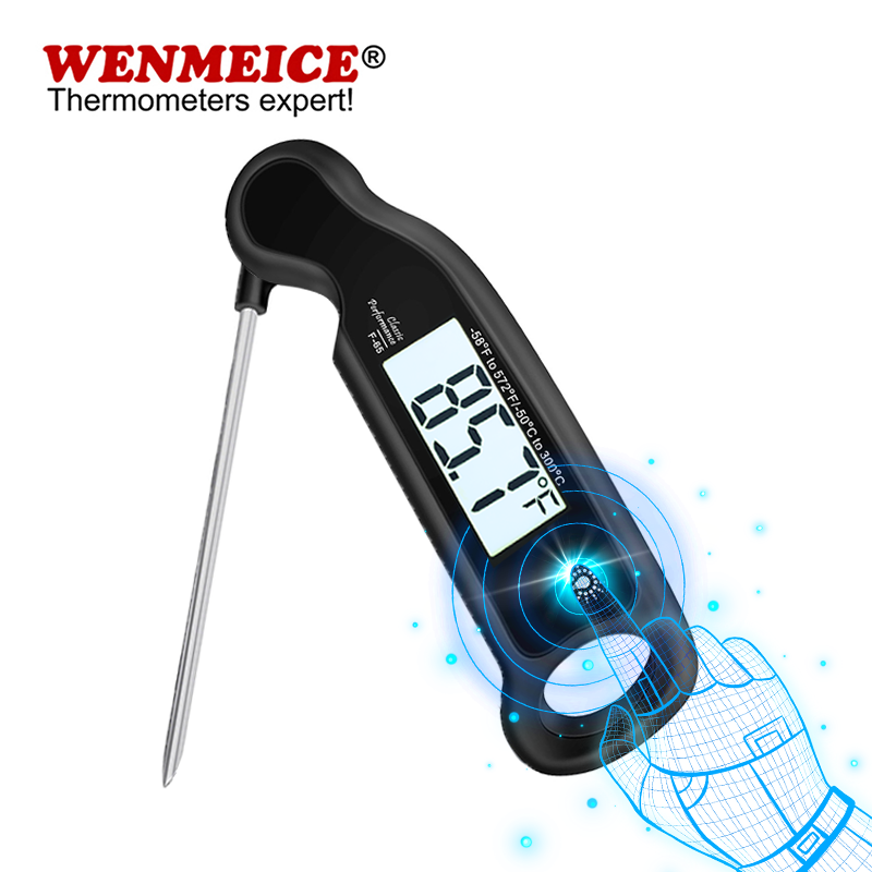 Home Cooking Reading - WENMEICE Digital Meat Thermometer Touch Backlit
