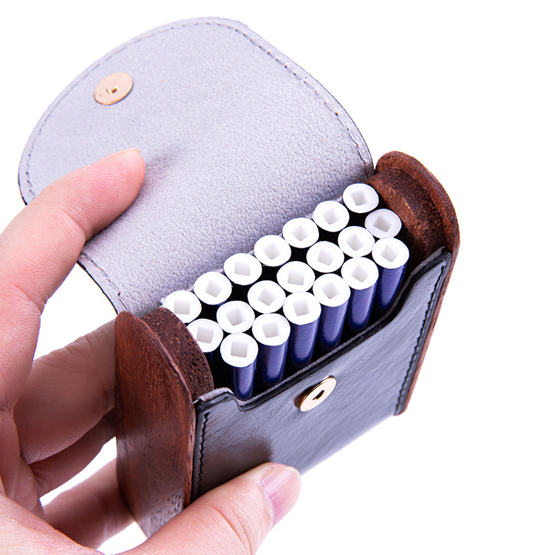 Solid Wood Vintage Leather Cig - Smoker Box Wood Chip review and price