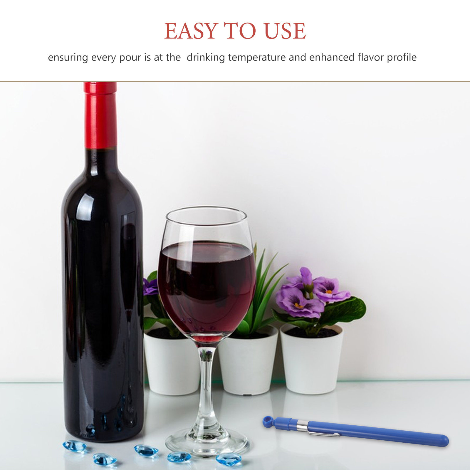 Glass Wine Thermometer Easy Re - Home Cooking Reading review and price
