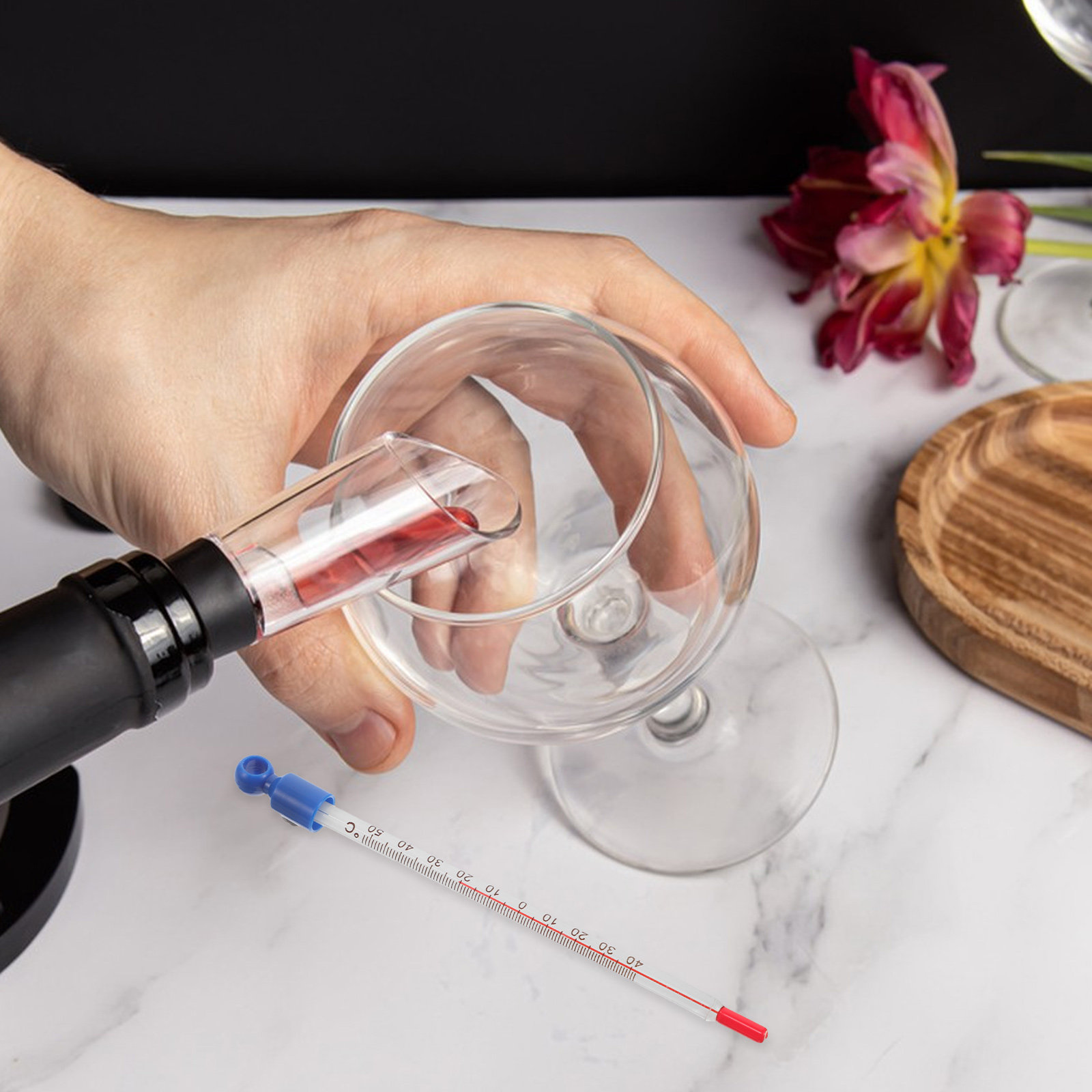 Glass Wine Thermometer Easy Re - Home Cooking Reading review and price