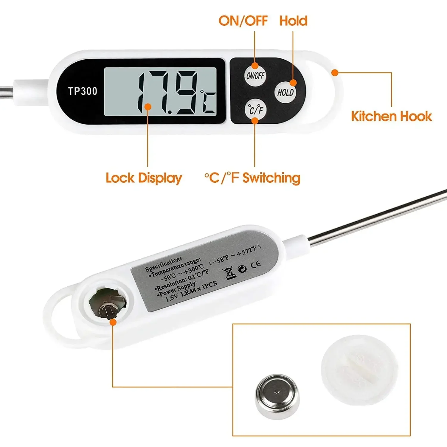 Stainless Steel Food Thermomet - Home Cooking Reading review and price