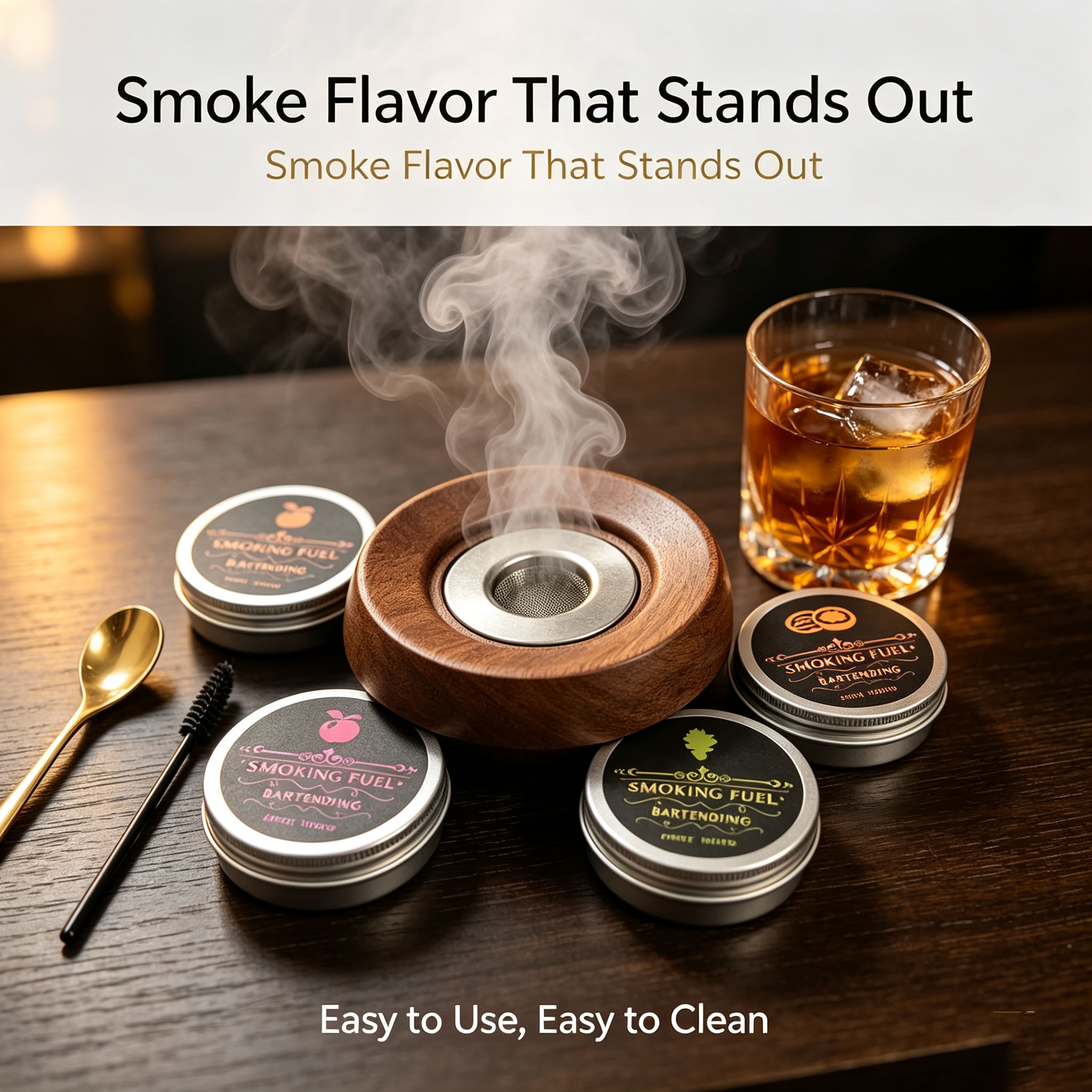 Cocktail Smoker Set Wooden Smo - Smoker Box Wood Chip review and price