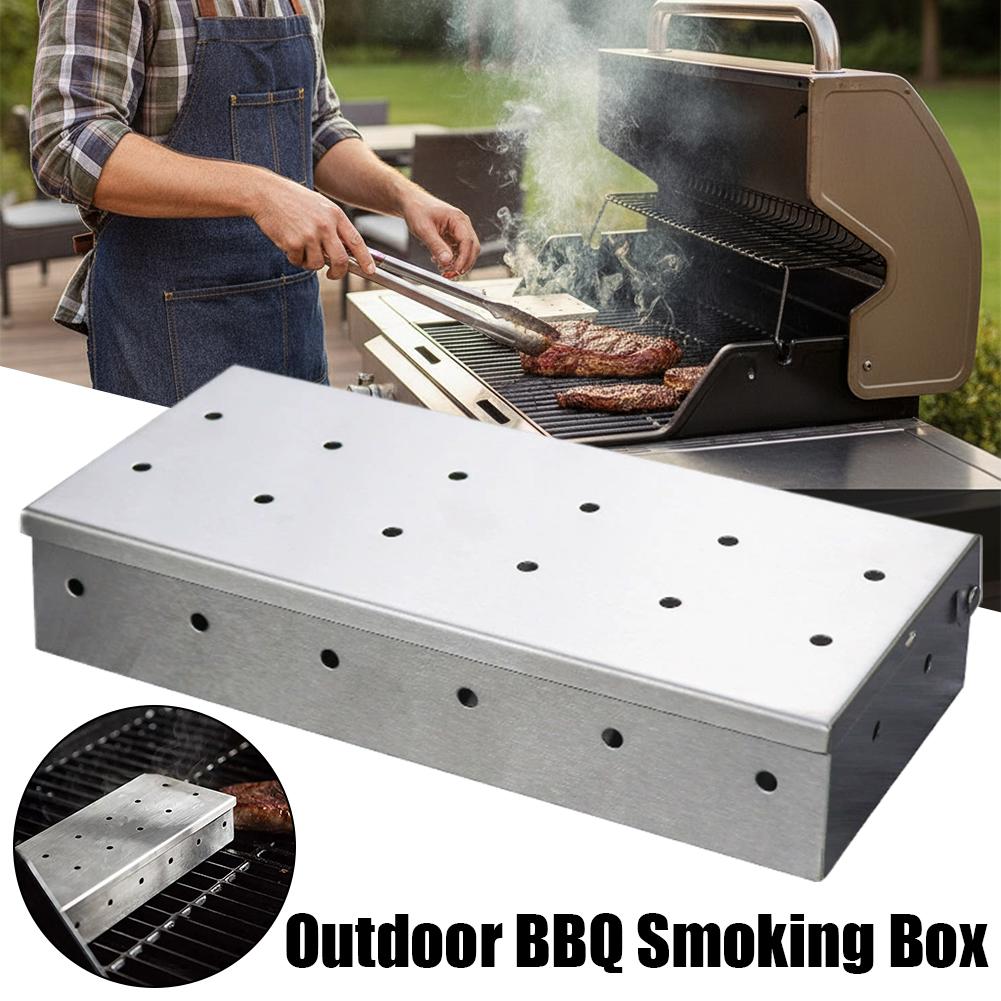 Stainless Steel BBQ Smoker Box - Smoker Box Wood Chip review and price