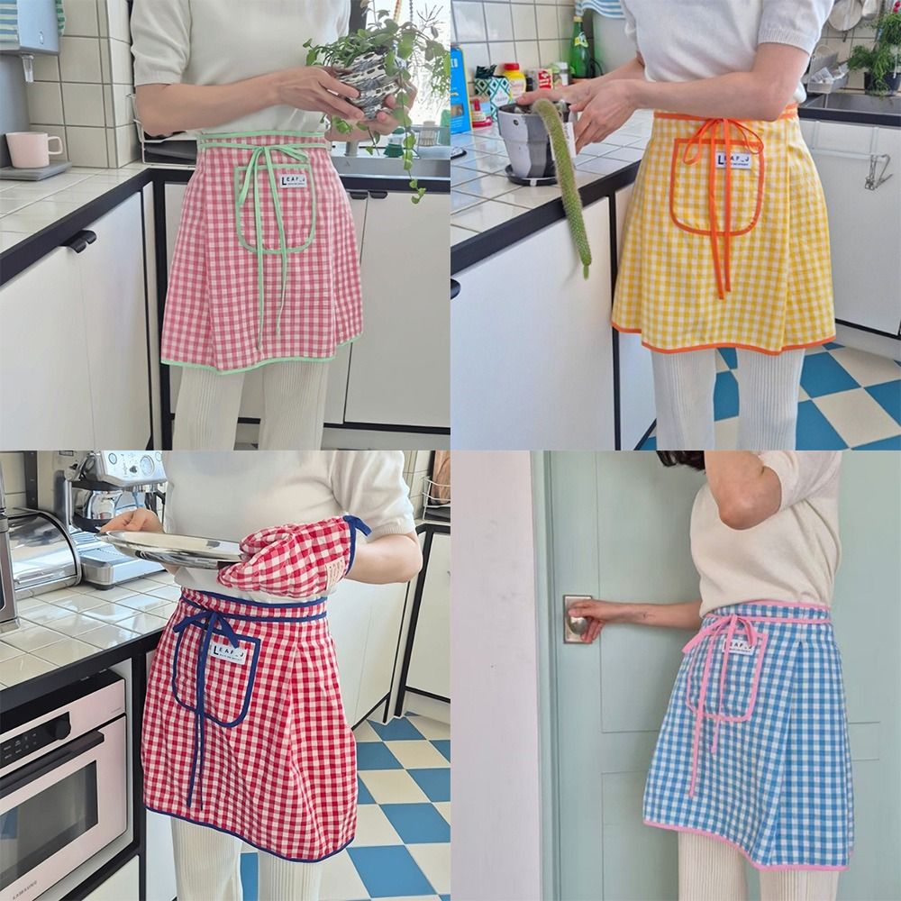 New Cotton Half Waist Apron St - Home Cooking Work review and price